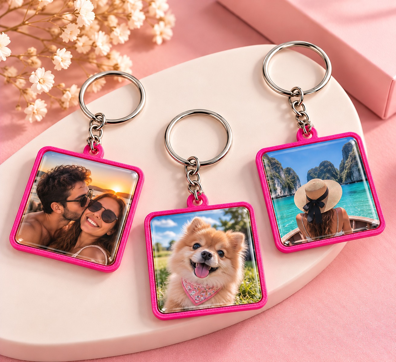 Kit 3 Chaveiros Personalizados